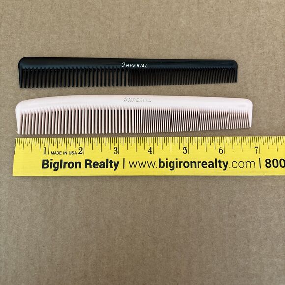 (2) Imperial barber combs Black & Pink vintage 7” - Picture 4 of 4